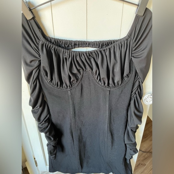 NWT Revolve NBD Carlota Black Off-Shoulder Mini Dress - Picture 11 of 12